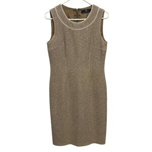 Rena Lange Sleeveless Sheath Dress With Piping Detail Size 8